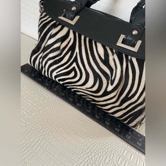 zebra hide leather bag - Picture 7 of 8